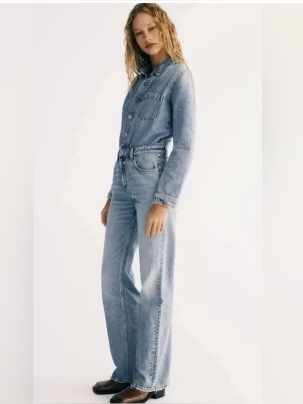 Zara denim jumpsuit